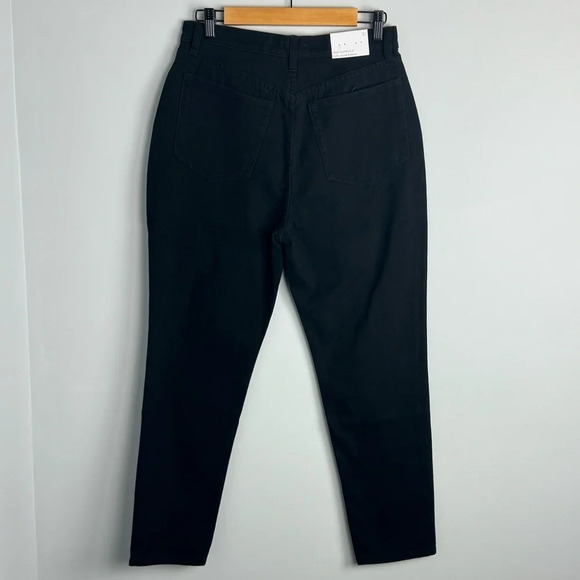 Nwt WEWOREWHAT Denim THE DANIELLE with crystal button fly pants in Black Size 30 - Picture 8 of 11